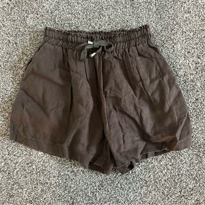 Princess Polly High Waisted Brown Shorts